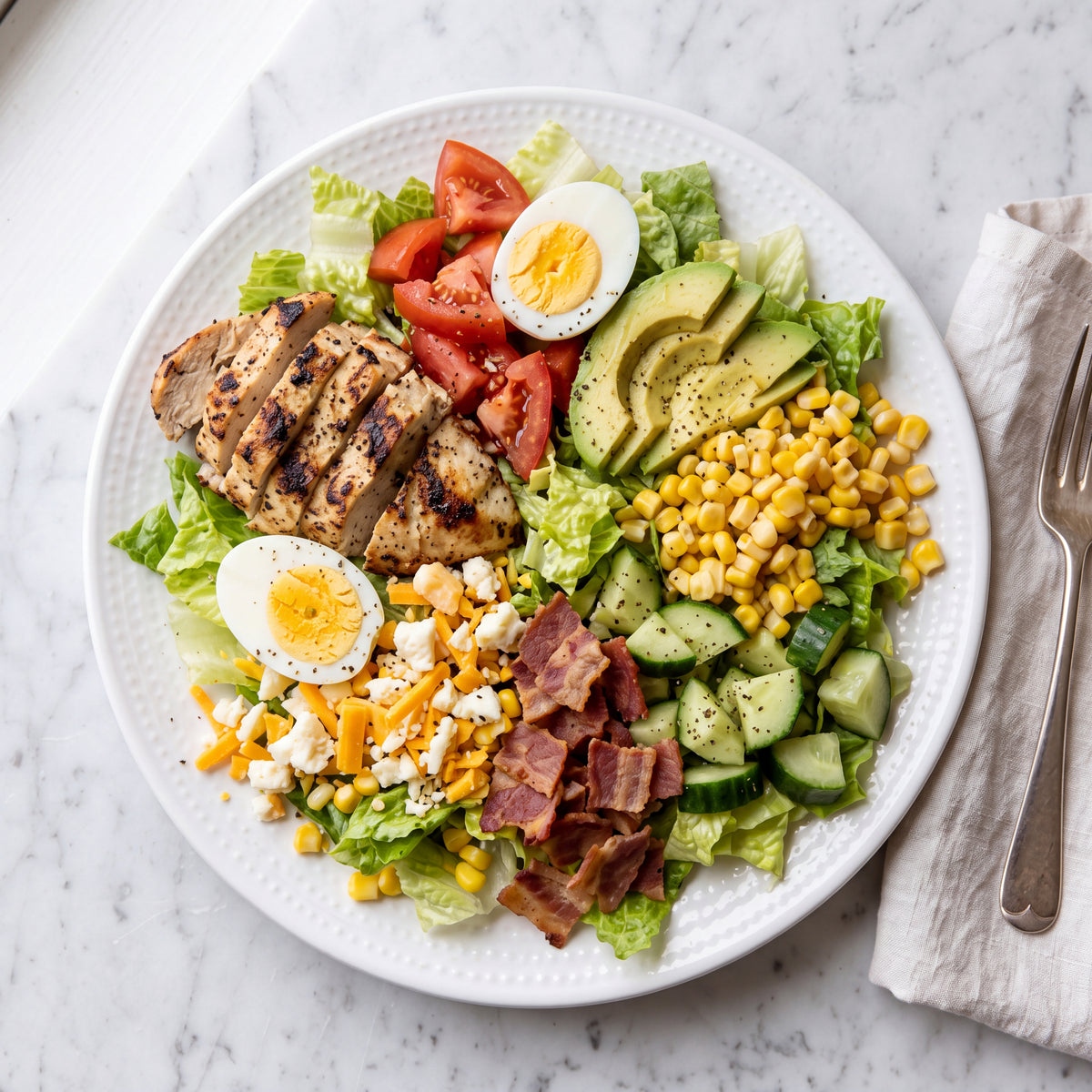 Vibrant Rainbow Chicken Cobb Salad